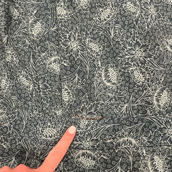 Laura Ashley Dress US Size 12 Edwardian Sailor Green Floral Cotton Wool VTG 80"s - Picture 11 of 11